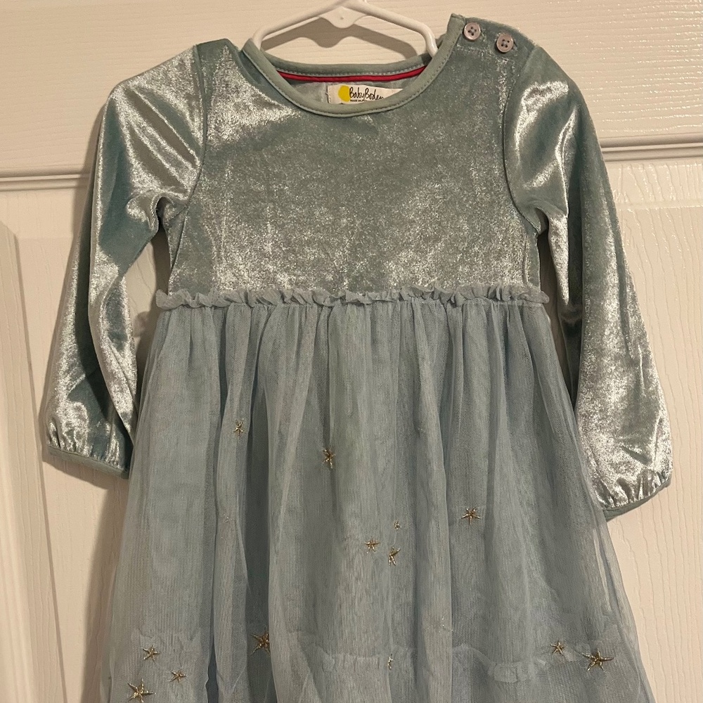 Velvet and tulle dress